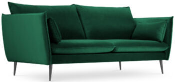 3 seater design sofa Agate - emerald green