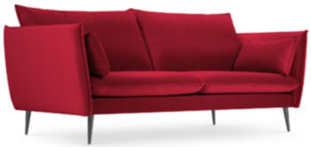 Canapé design 3 places Agate - rouge cerise