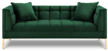 2-Sitzer Designsofa „Karoo“ Samt - Smaragdgrün