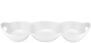 Large Serving Bowl Host with Handle - White
