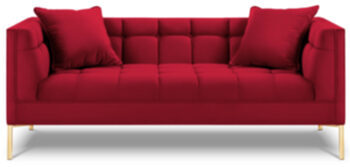 2-Sitzer Designsofa „Karoo“ Samt - Rot