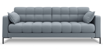3-Sitzer Designsofa "Mamaia Strukturstoff“ Hellblau