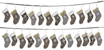 Advent calendar/ garland "24 little socks" 260 cm
