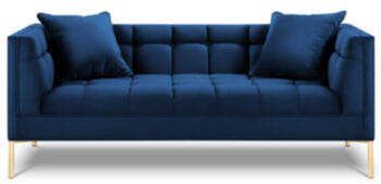 2-Sitzer Designsofa „Karoo“ Samt - Königsblau