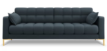 4 seater design sofa "Mamaia textured fabric" Blue