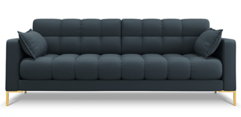 3 seater design sofa "Mamaia textured fabric" Blue