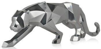 Design-Skulptur Panther 31 x 99 cm - Silver