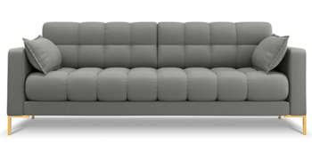 3 seater design sofa "Mamaia textured fabric" gray