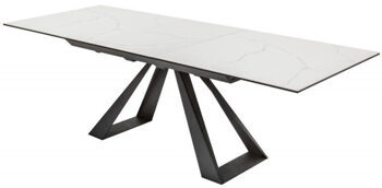 Extendable designer dining table "Concord" ceramic 180-230 x 90 cm - marble look