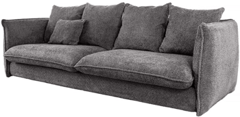 3 seater design bouclé sofa "Cocooning" - gray