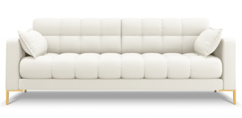 3 seater design sofa "Mamaia textured fabric" Soft Beige