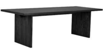 Sustainable solid wood table "Emmet" 240 x 95 cm - Black Stained Ash