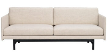 3-Sitzer Design-Sofa „Hammond“ mit abnehmbaren Bezügen - Beige/Eiche Schwarz