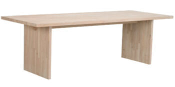 Sustainable solid wood table "Emmet" 240 x 95 cm - bleached oak