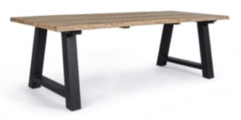 Solid wood indoor/outdoor table "Rolland" 240 x 100 cm, made of recycled teak wood