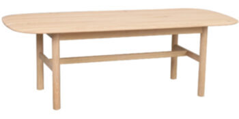 High quality coffee table "Hammond" 135 x 62 cm - light oak