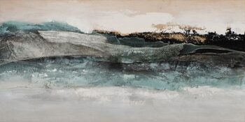 Hand painted "Sea green" 70 x 140 cm
