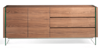 Grosses Sideboard „Avantgarde“ 188 x 75 cm - Nussbaum