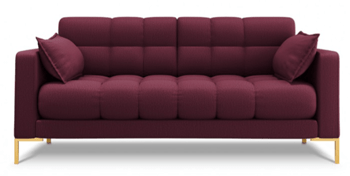 2-Sitzer Designsofa "Mamaia Strukturstoff“ Burgundrot