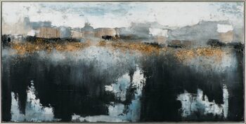 Hand painted "Reflecting horizon" 72 x 142 cm