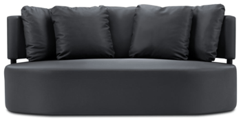 3-Sitzer Outdoor Sofa „Barts“ 190 x 102 cm - Dunkelgrau