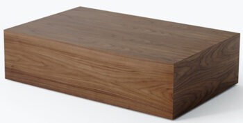 Designer coffee table "Mass High" walnut - 103 x 60 cm