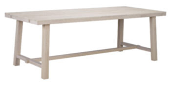 Solid wood table "Brooklyn II" bleached oak 220-320 x 95 cm