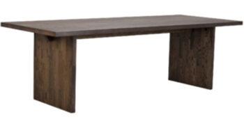 Table en bois massif durable "Emmet" 240 x 95 cm - Chêne brun foncé