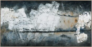 Handgemaltes, eingerahmtes Bild „Dark Explosion“ 72 x 142 cm