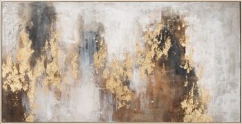 Handgemaltes Bild „Abstrakt Brown & Gold“ 72 x 142 cm
