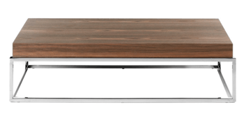 Design coffee table "Sito" 123 x 63 cm - walnut