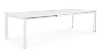 Huge, extendable garden table "Konnor" 200-300 x 110 cm - white