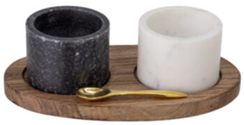 4-tlg. Gewürzbehälter-Set „Florio“ aus Marmor