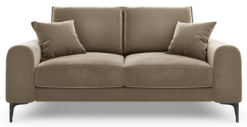 2-Sitzer Designsofa „Madara“ mit Samtbezug - Beine Schwarz