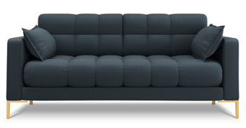 2-Sitzer Designsofa "Mamaia Strukturstoff“ Blau