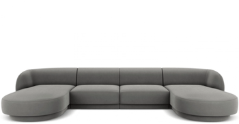 Design Panorama U-Sofa „Miley“ - Grau