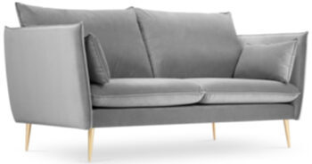 2 seater design sofa Agate - Light Grey