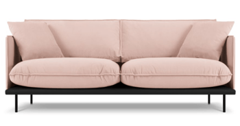 3 seater design sofa "Auguste" with velvet cover - Pink