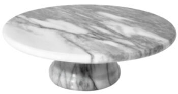 Tortenplatte aus Marmor Ø 25 cm - Weiss