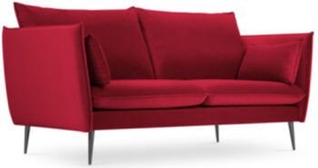 2 seater design sofa Agate - cherry red