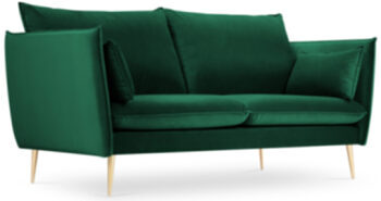 2 seater design sofa Agate - emerald green