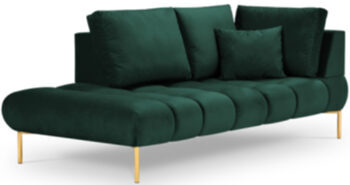 Design-Chaiselongue "Malvin" - Smaragdgrün