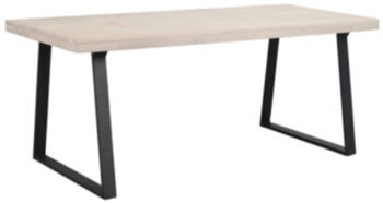 Solid wood table "Brooklyn" oak white
