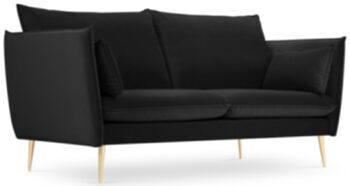 2 seater design sofa Agate - black