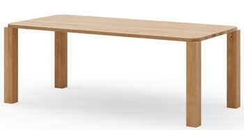 Designer solid wood table "Atlas* oiled oak - 200 x 95 cm