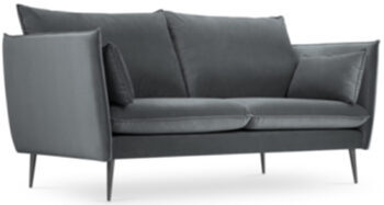 2 seater design sofa Agate - dark grey