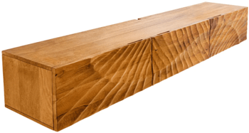 Hanging solid wood lowboard "Scorpion" Natural - 160 x 33 cm