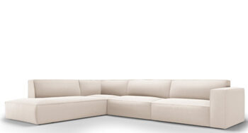 6-seater design corner sofa "Gaby" velvet left