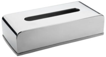 Stainless steel tissue box 26 x 13 cm