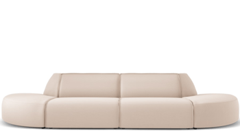 Large rounded 5 seater outdoor sofa "Maui" / Beige